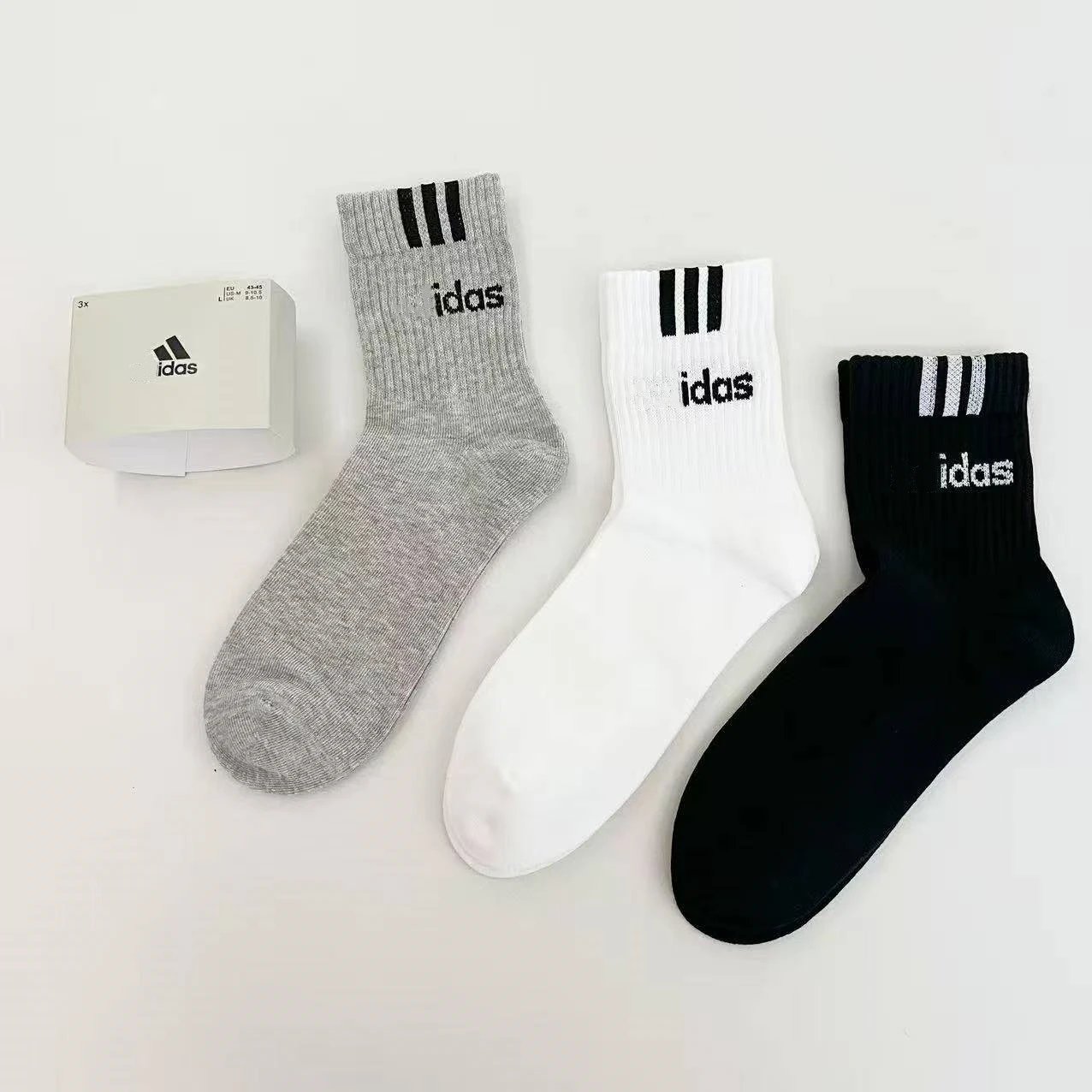 Adidas Crew Socks White - 5