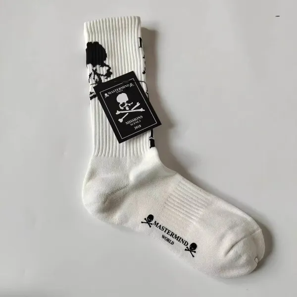 Design Mastermind World Skull Print Ankle Socks Black Socks - 14