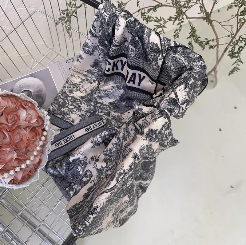 Dior Toile de Jouy Print Sleepwear Set White / Black - 34