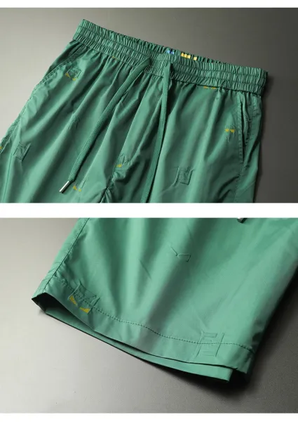 Fendi FF Logo Print Nylon Shorts Black - 16