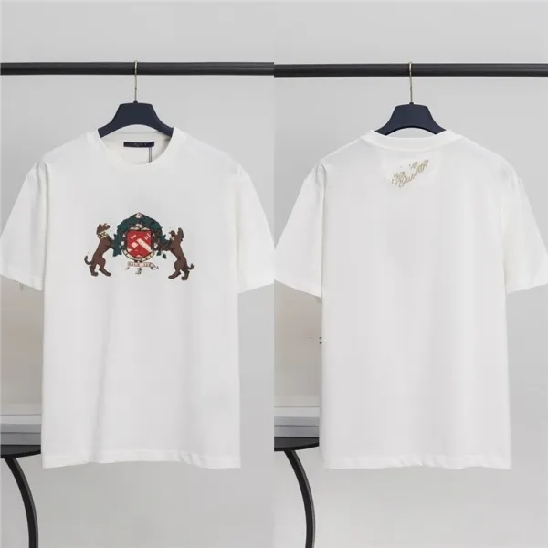 Design Crest Embroidered White T-Shirt - 1