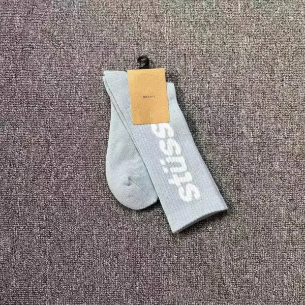Stussy Logo Socks Light Gray Socks - 1