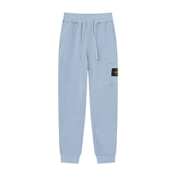 Stone Island Logo Patch Sweatpants Light Blue - 12