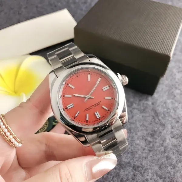 Rolex Oyster Perpetual Salmon Dial Stainless Steel Watch Watches - 1