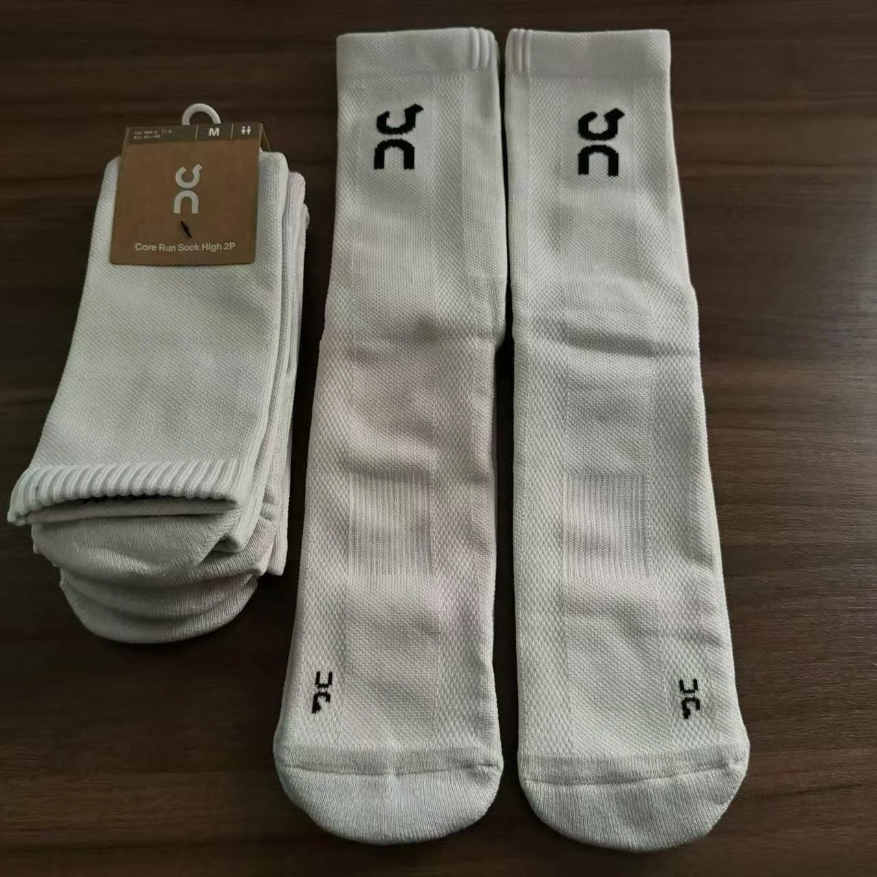 On Core Run Sock High 2P White Socks - 7