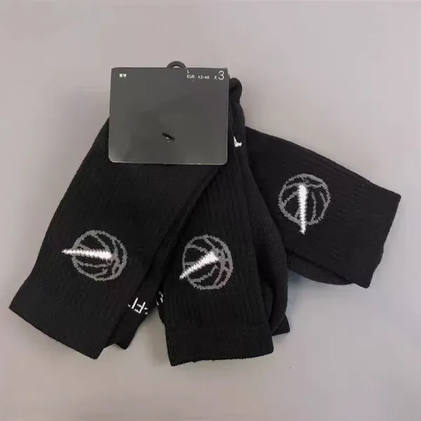 NBA Logo Crew Socks Black - 1