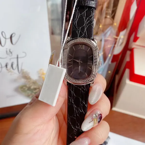 Versace Palazzo Empire Black Leather Watch Watches - 2