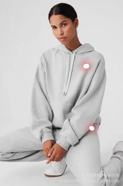 Design Oversized Hoodie and Sweatpants Set Gray - 9