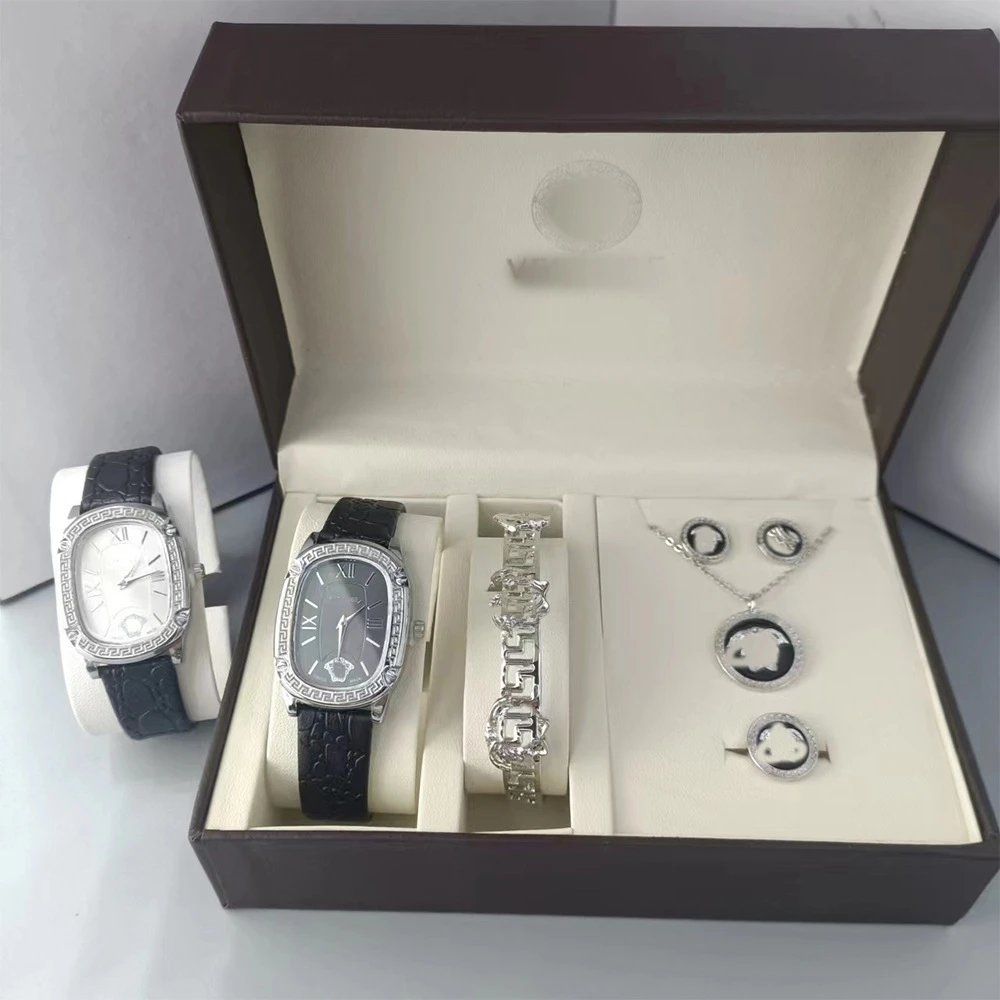 Versace Medusa Collection Black and Silver Jewelry Set with Watch - 2