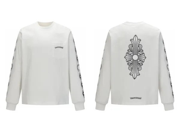 Chrome Hearts Gothic Cross Long Sleeve T-Shirt Black - 16