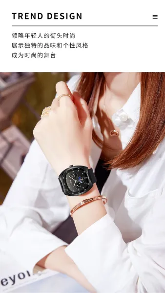 Design DOM Debo Dema Black Dial Brown Leather Watch Watches - 5