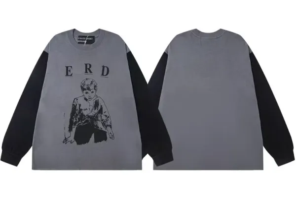 Design ERD Graphic Long Sleeve T-Shirt Gray - 1