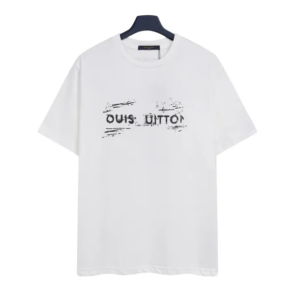 Louis Vuitton Distressed Logo T-Shirt Black - 6