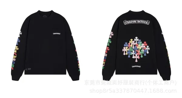 Chrome Hearts Gothic Cross Long Sleeve T-Shirt Black - 49
