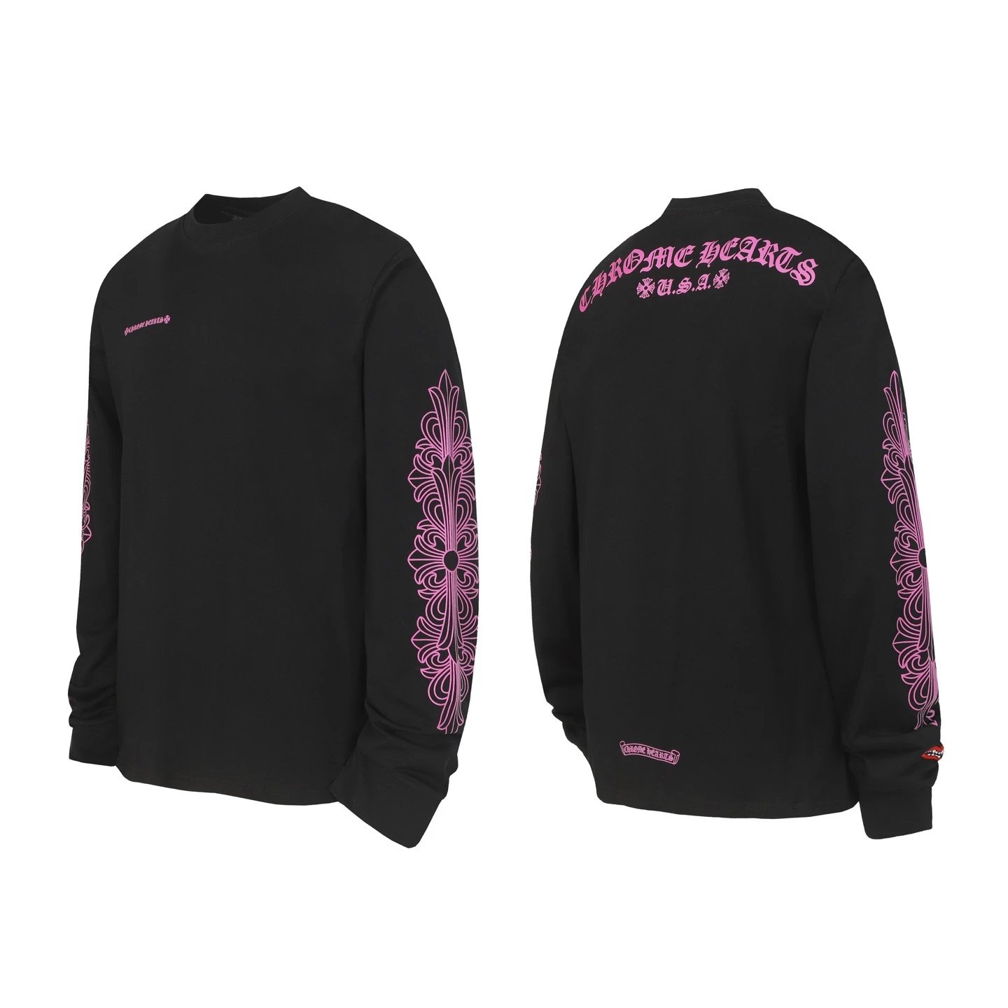 Chrome Hearts Multi-Logo Long Sleeve T-Shirt White - 47