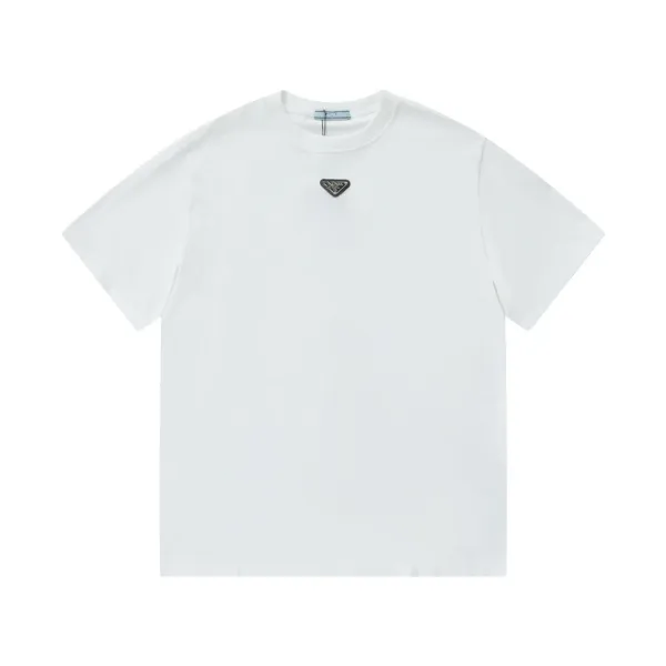 Prada Triangle Logo Piqué Polo Black Polo Shirt - 28