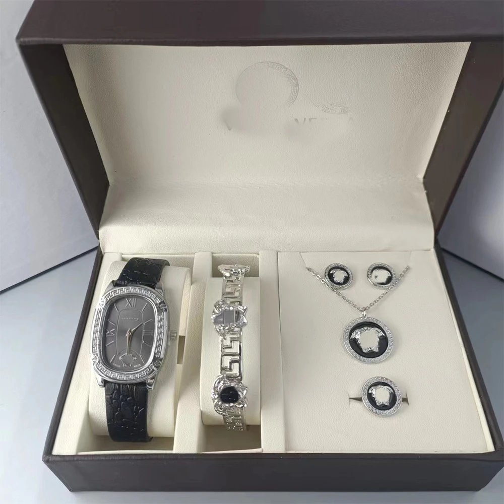 Versace Medusa Collection Black and Silver Jewelry Set with Watch - 6