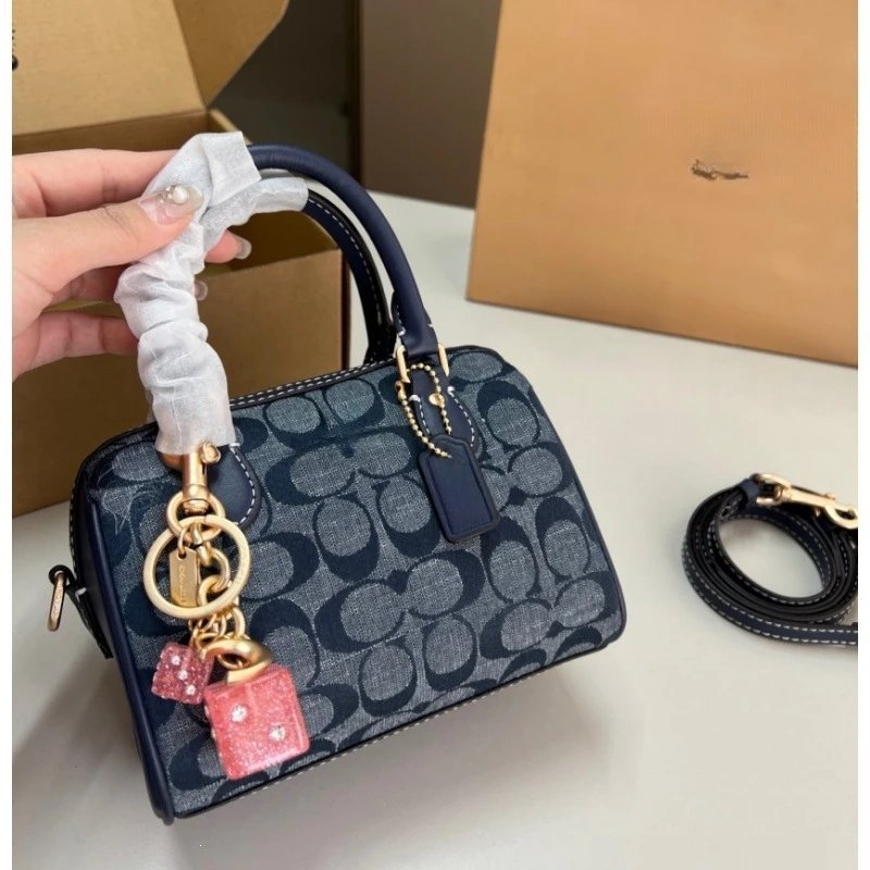Coach Box Bag Mini Beige Signature Canvas Handbag - 23