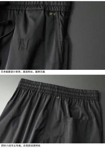 Fendi FF Logo Print Nylon Shorts Black - 14