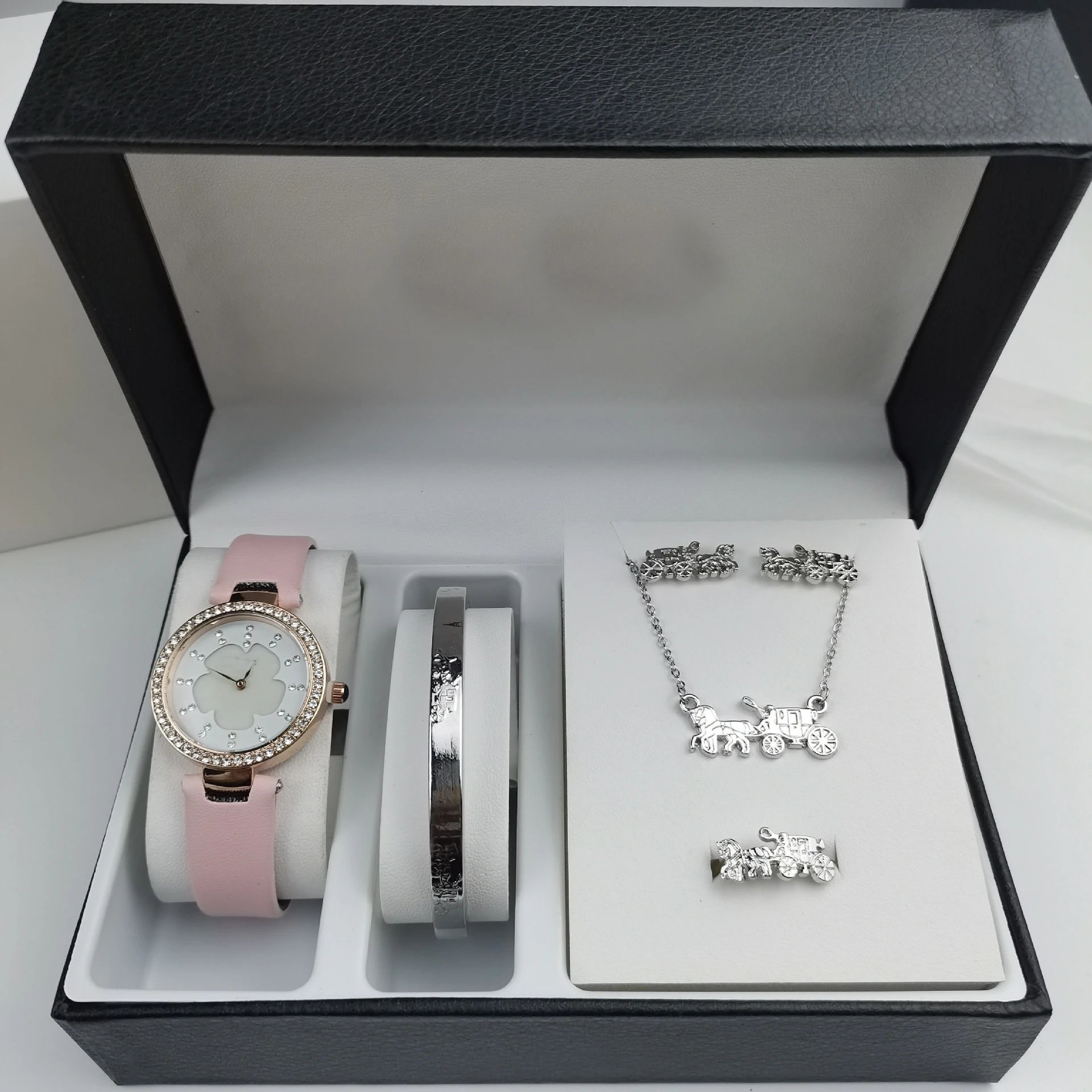 Coach Horse and Carriage Watch Set Gold Brown Accessories - 8