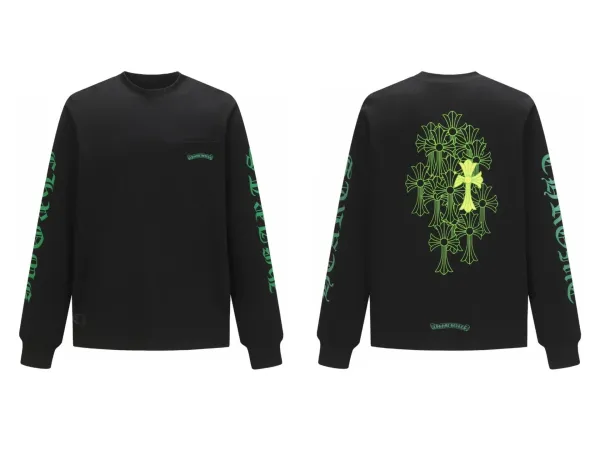 Chrome Hearts Gothic Cross Long Sleeve T-Shirt Black - 27