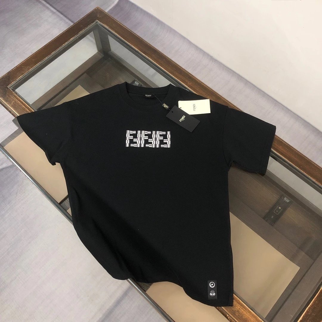 Fendi FF Logo Graphic Black T-Shirt - 1