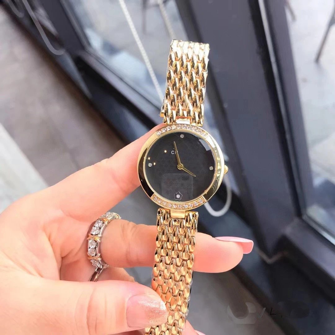 Design Silver Mesh Bracelet Watch with Mother-of-Pearl Dial and Crystal Bezel Watches - 5