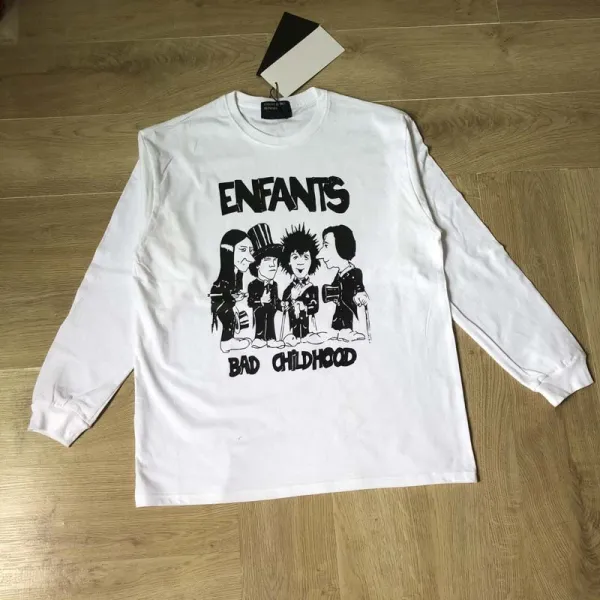 Design Long Sleeve Graphic Tee Black T-Shirts - 8