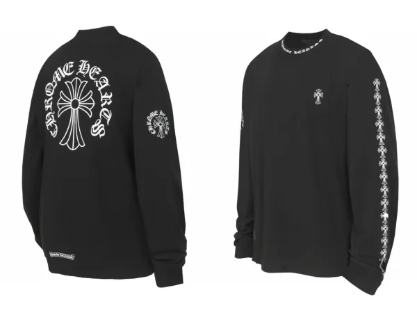 Chrome Hearts Gothic Cross Long Sleeve T-Shirt Black - 31