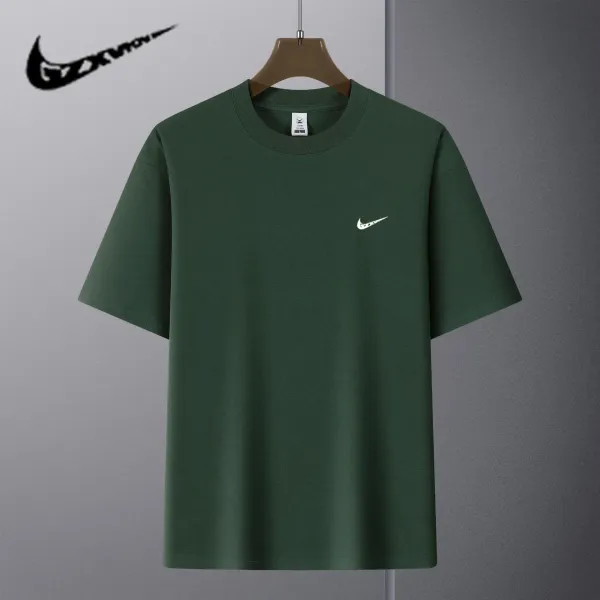 Nike Swoosh Logo T-Shirt Forest Green Tops.t Shirts - 1