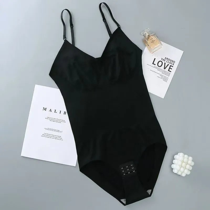 Seamless Camisole Bodysuit Black Underwear