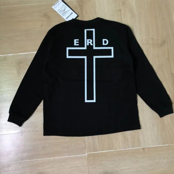 Design Long Sleeve Graphic Tee Black T-Shirts - 21