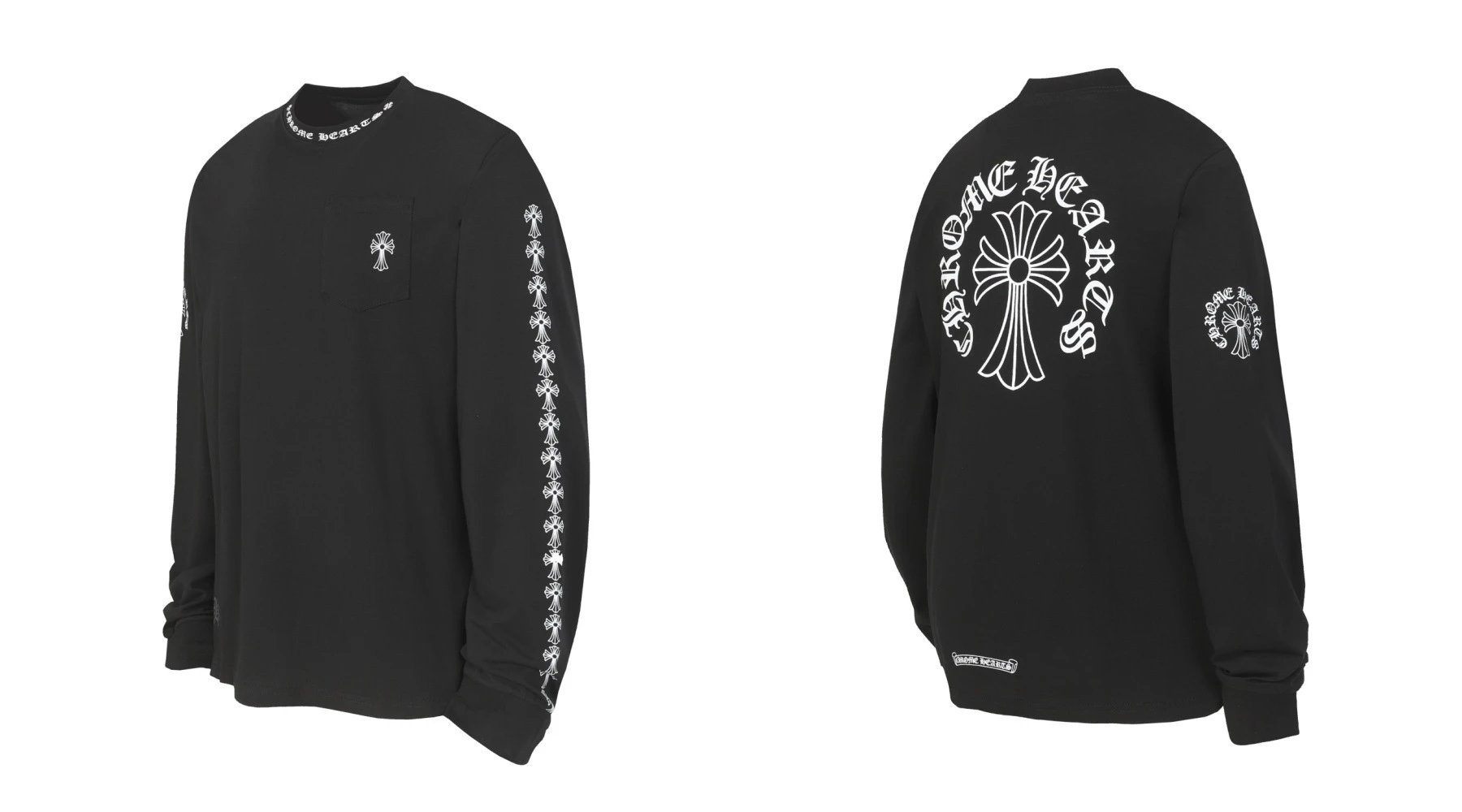 Chrome Hearts Multi-Logo Long Sleeve T-Shirt White - 26