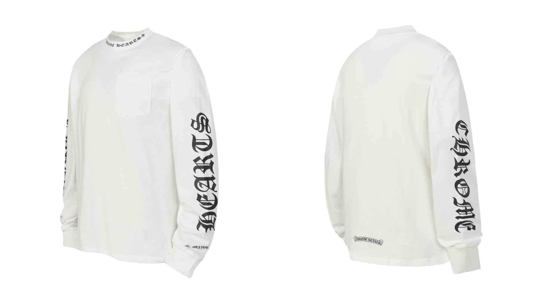 Chrome Hearts Multi-Logo Long Sleeve T-Shirt White - 28
