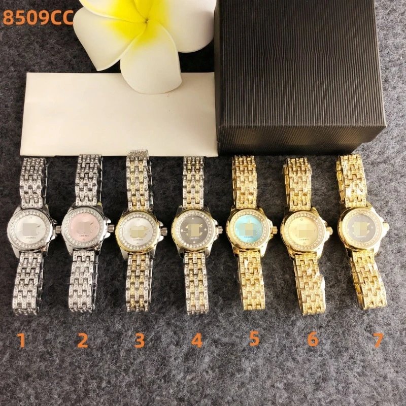 Design Luxury Crystal-Embellished Two-Tone Watch Gold Silver Watches - 3