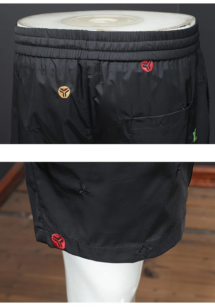 Louis Vuitton Multicolor Embroidered Monogram Shorts Black - 12