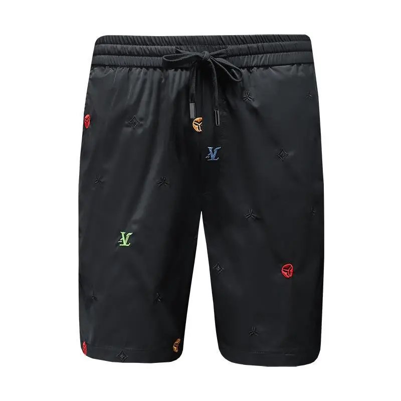 Louis Vuitton Multicolor Embroidered Monogram Shorts Black - 14