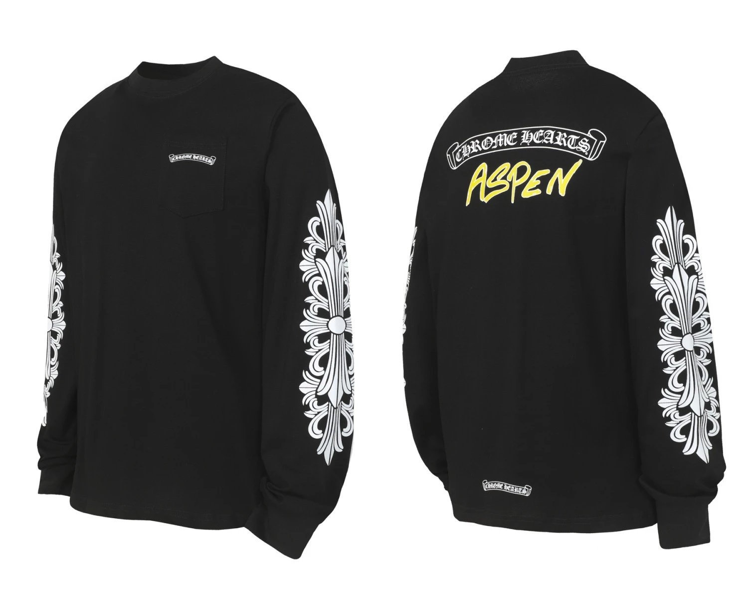 Chrome Hearts Multi-Logo Long Sleeve T-Shirt White - 40