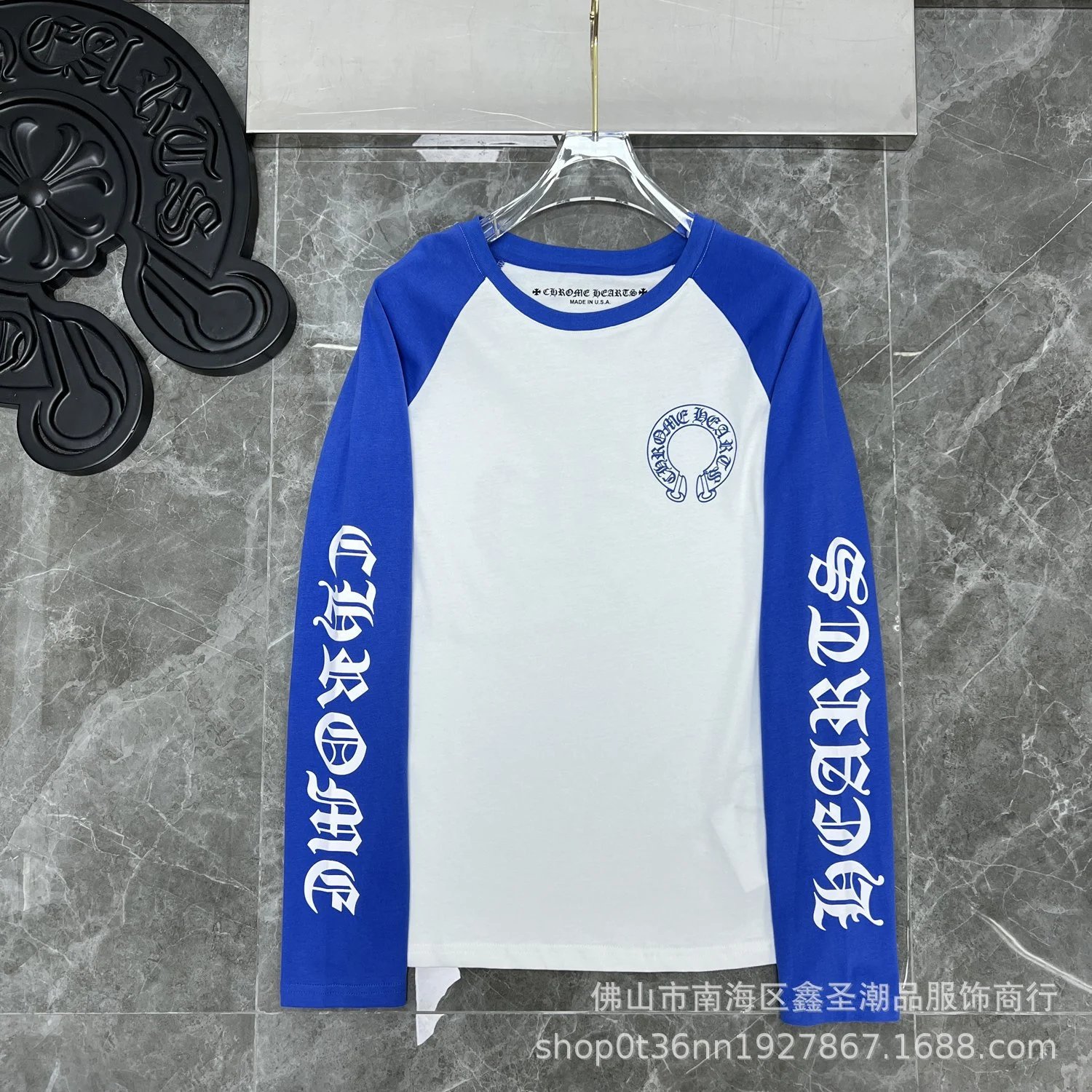 Chrome Hearts Cross Embroidery Long Sleeve Tee Black T-Shirts - 3