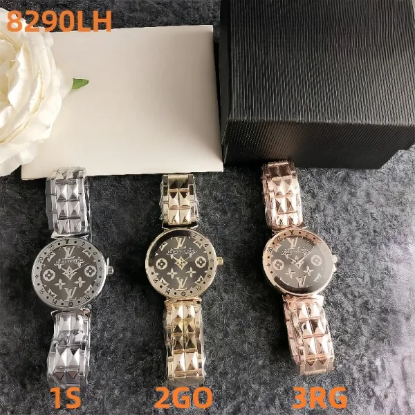 Louis Vuitton Monogram Dial Quartz Watch Silver Gray Watches - 11