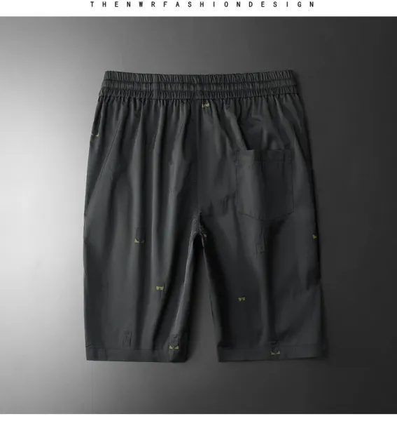 Fendi FF Logo Print Nylon Shorts Black - 8