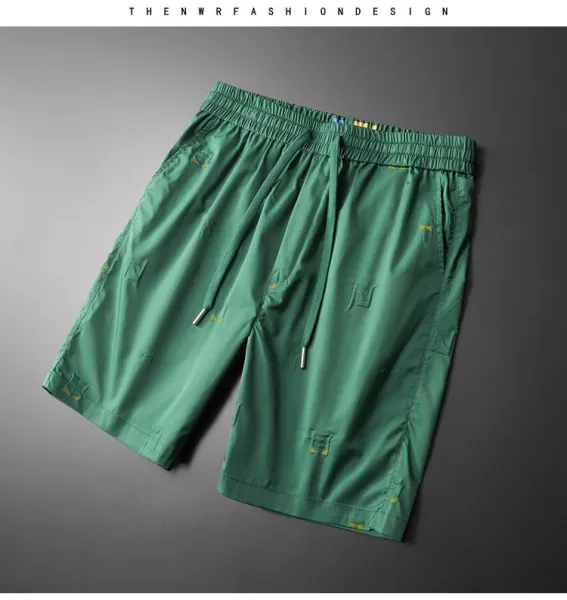 Fendi FF Logo Print Nylon Shorts Black - 11