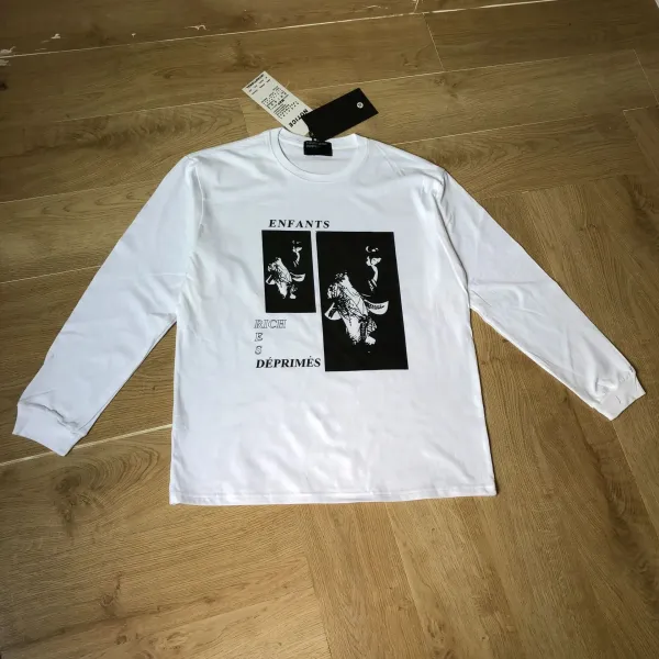 Design Long Sleeve Graphic Tee Black T-Shirts - 18
