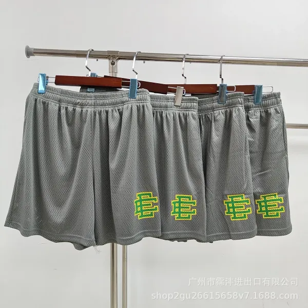 Design Camo Mesh Shorts Gray White Black - 11
