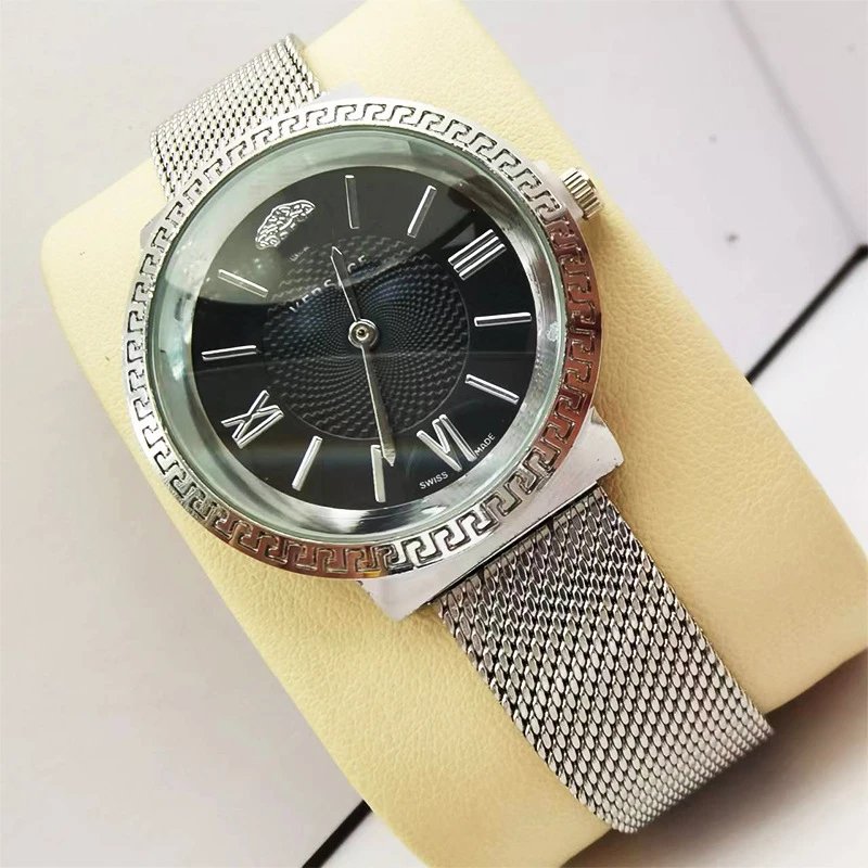 Versace Palazzo Empire Green Dial Stainless Steel Mesh Watch Watches - 2
