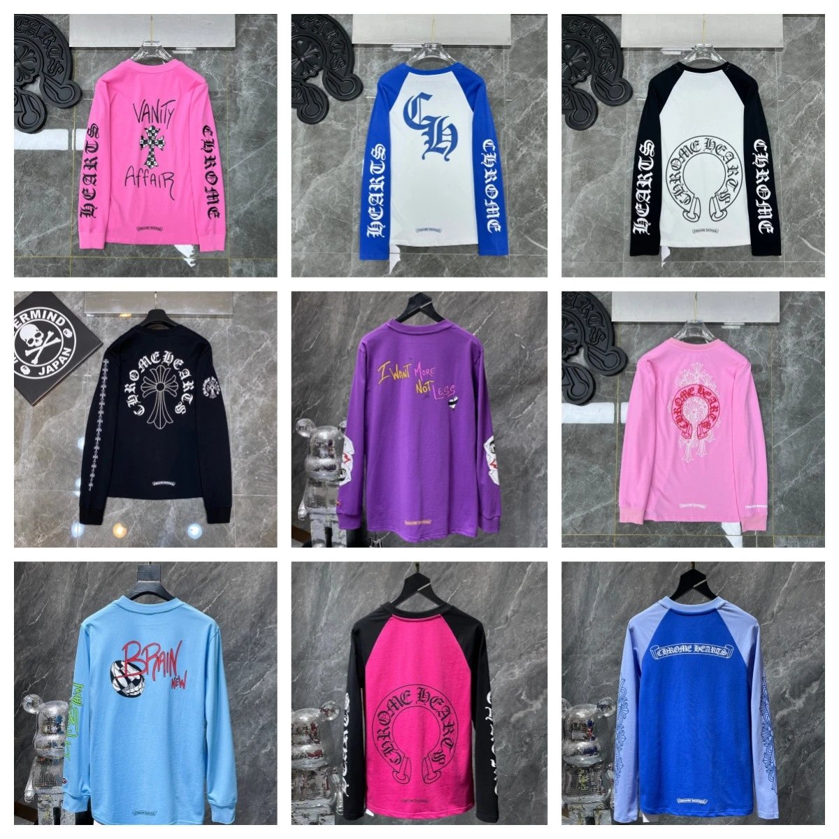 Chrome Hearts Cross Embroidery Long Sleeve Tee Black T-Shirts - 18