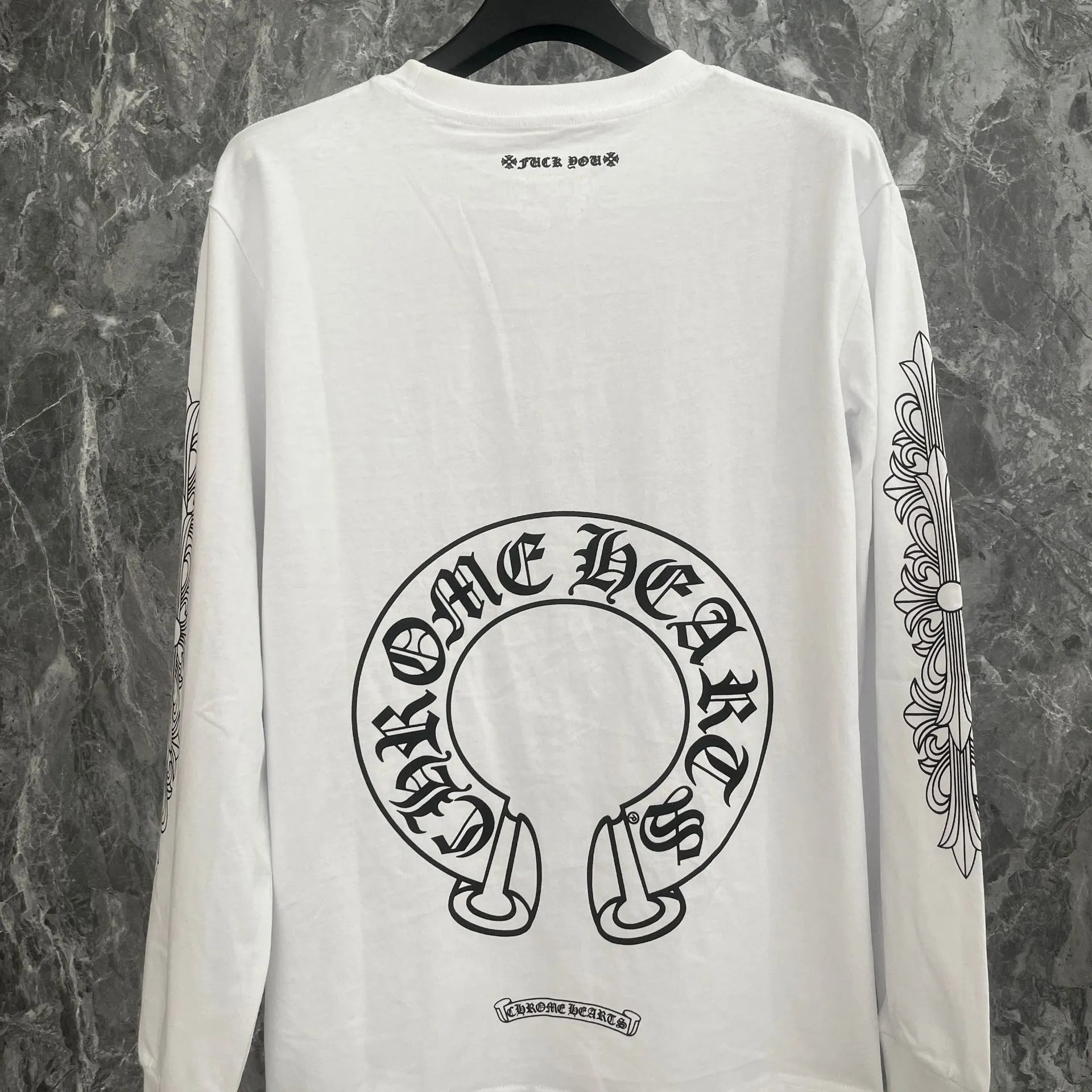 Chrome Hearts Hollywood Long Sleeve T-Shirt Black and White - 16