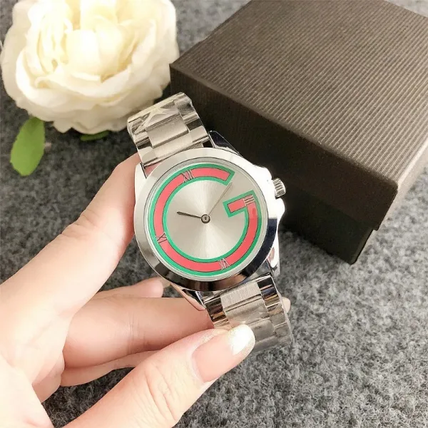 Gucci G-Timeless Inspired Quartz Watch Silver Red Green Watches - 4