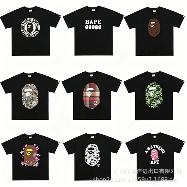A Bathing Ape Red Camo Big Ape Head T-Shirt - 48