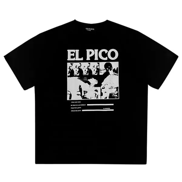 Design El Pico Graphic Print Black T-Shirt T-Shirts - 1